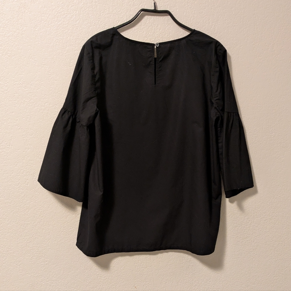Loft Black Embroidered Women's Top - Picture 2 of 6